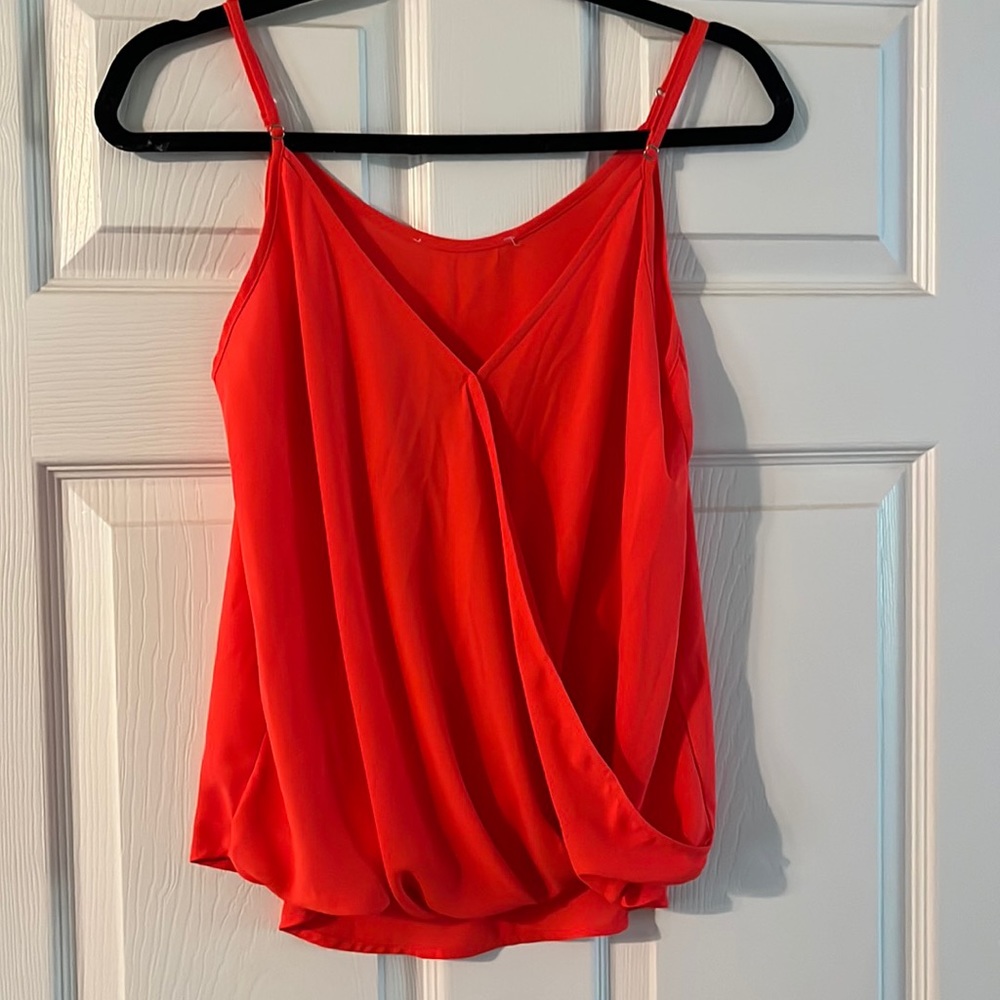 Salmon spaghetti strap- dressy tank